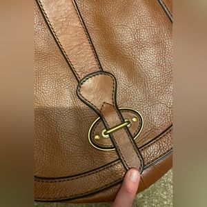 Brown leather Fossil crossbody